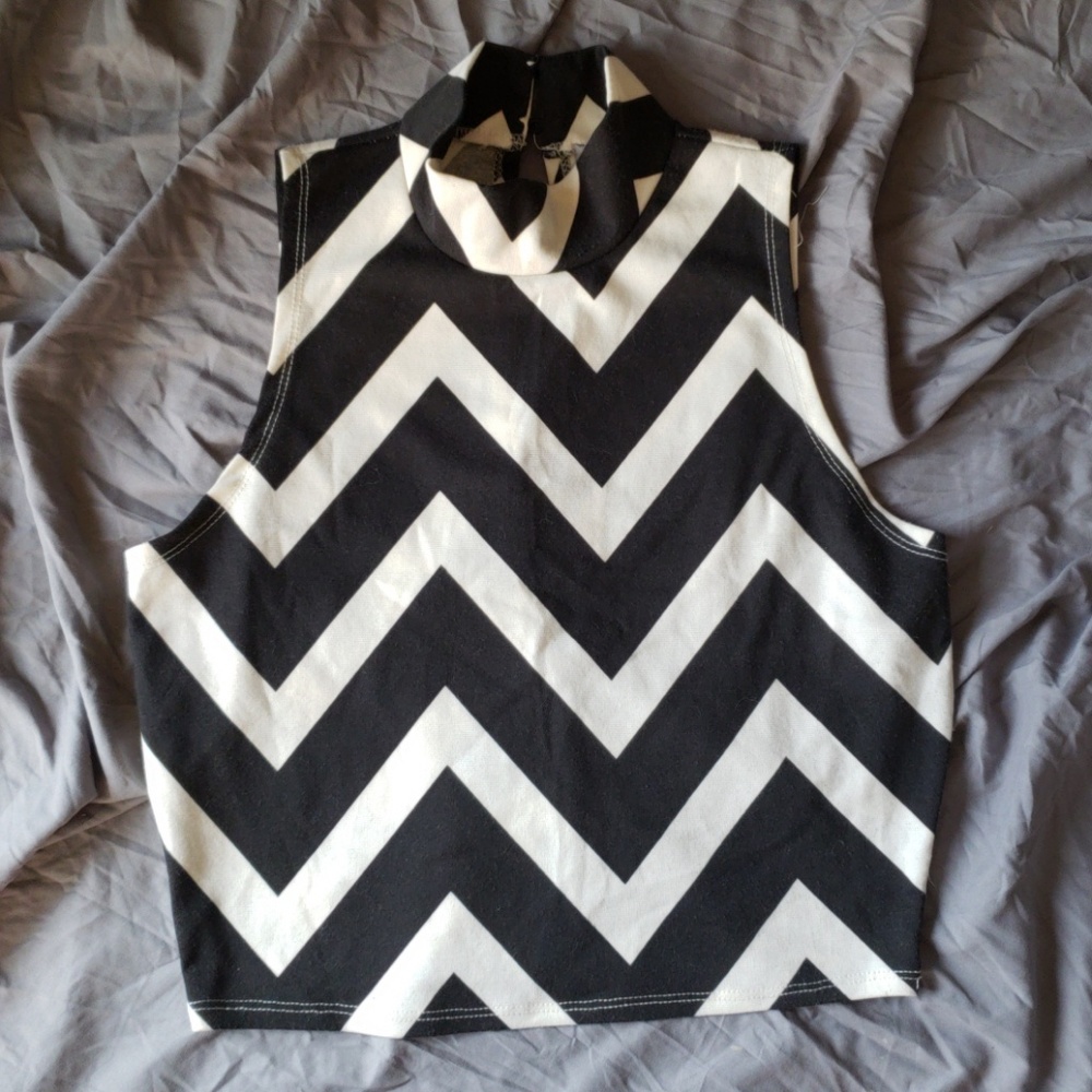 Charlotte Russe Chevron Crop Top